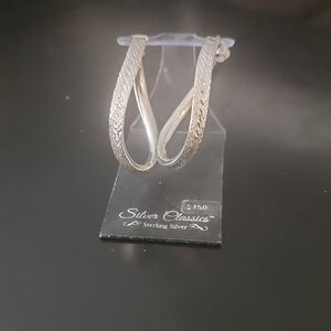 NWT Sterling Silver Twist Hoop Earrings